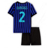 Inter Milan Denzel Dumfries #2 Koszulka Podstawowa dzieci 2025-26 Krótki Rękaw (+ krótkie spodenki)